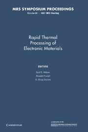 Rapid Thermal Processing of Electronic Materials