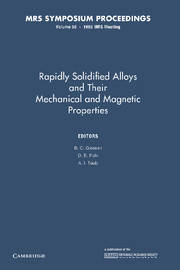 Rapidly Solidified Alloys and Their Mechanical and Magnetic Properties