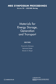 Materials for Energy Storage, Generation and Transport