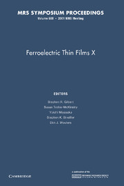 Ferroelectric Thin Films X