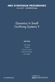 Dynamics in Small Confining Systems V