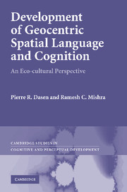 Development of Geocentric Spatial Language and Cognition