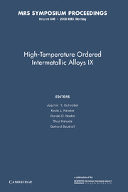 High-Temperature Ordered Intermetallic Alloys IX