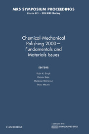 Chemical-Mechanical Polishing 2000 – Fundamentals and Materials Issues