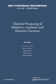 Chemical Processing of Dielectrics, Insulators and Electronic Ceramics