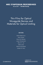 Thin Films for Optical Waveguide Devices and Materials for Optical Limiting