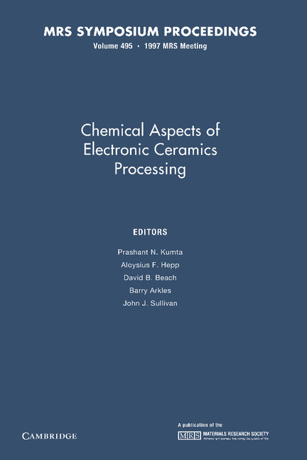 Chemical Aspects of Electronic Ceramics Processing