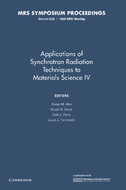 Applications of Synchrotron Radiation Techniques to Materials Science IV