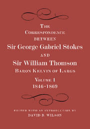 The Correspondence between Sir George Gabriel Stokes and Sir William Thomson, Baron Kelvin of Largs