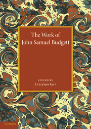 The Work of John Samuel Budgett