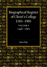 Biographical Register of Christ's College, 1505–1905