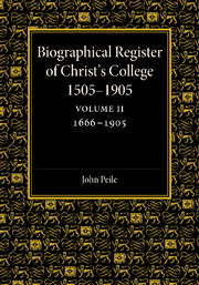 Biographical Register of Christ's College, 1505–1905