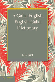 A Galla-English English-Galla Dictionary