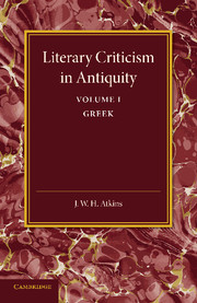 Literary Criticism in Antiquity