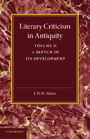 Literary Criticism in Antiquity