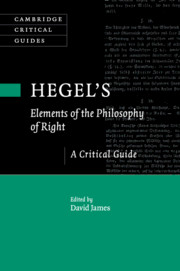 Hegel's <I>Elements of the Philosophy of Right</I>