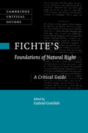 Fichte's <I>Foundations of Natural Right</I>