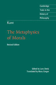 Kant: <I>The Metaphysics of Morals</I>