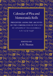 Calendar of Plea and Memoranda Rolls