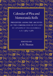 Calendar of Plea and Memoranda Rolls