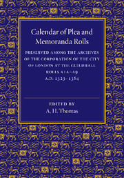 Calendar of Plea and Memoranda Rolls