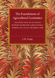 The Foundations of Agricultural Economics