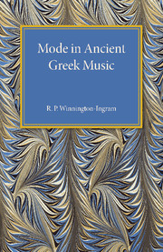 Mode in Ancient Greek Music