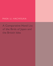 A Comparative Hand List of the Birds of Japan and the British Isles
