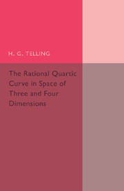 The Rational Quartic Curve in Space of Three and Four Dimensions