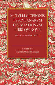 M. Tulli Ciceronis Tusculanarum Disputationum Libri Quinque