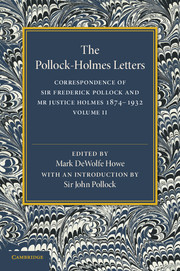 The Pollock–Holmes Letters