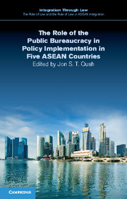 The Role of the Public Bureaucracy in Policy Implementation in Five ASEAN Countries