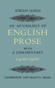 An Anthology of English Prose 1400–1900