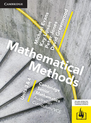 Picture of Mathematical Methods VCE Units 3&4 (print and interactive textbook powered by HOTmaths)