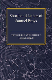 Shorthand Letters of Samuel Pepys