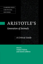 Aristotle's <I>Generation of Animals</I>