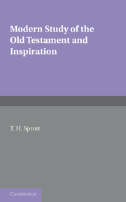 Modern Study of the Old Testament and Inspiration