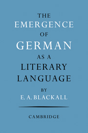 The Emergence of German as a Literary Language 1700–1775