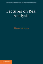 Lectures real analysis | Real and complex analysis | Cambridge