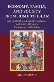 Economy, Family, and Society from Rome to Islam