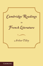 Cambridge Readings in French Literature