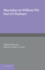 William Pitt Earl of Chatham