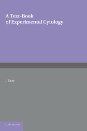 A Textbook of Experimental Cytology