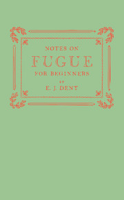 Notes on Fugue for Beginners