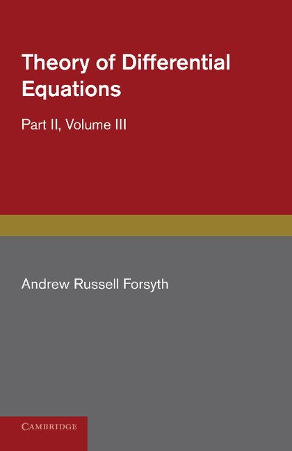 Theory of Differential Equations