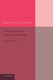 The Anthocyanin Pigments of Plants