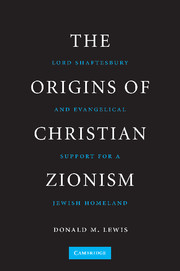 Origins Christian Zionism Lord Shaftesbury And Evangelical Support ...