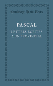 Lettres écrites a un provincial