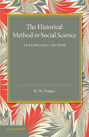 The Historical Method in Social Science
