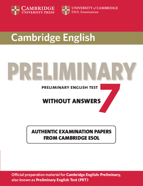 Four authentic past papers from Cambridge ESOL for the Cambridge English: Preliminary exam, also known as Preliminary English Test (PET). Cambridge English: Preliminary is at CEF level B1.